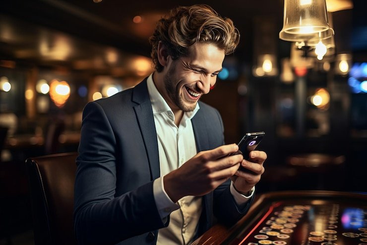 Philippine player enjoying sports betting on mobile device at casinoscores